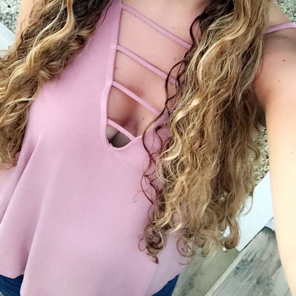 🌷 Rose V Plunge Sexy Strappy Soft Tank Top 🌷